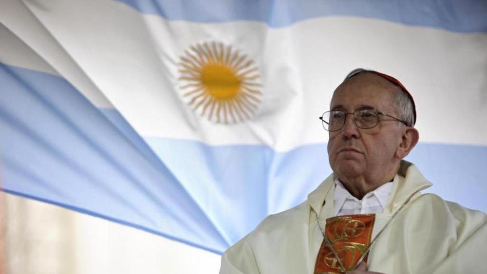 Pope and Argentina flag