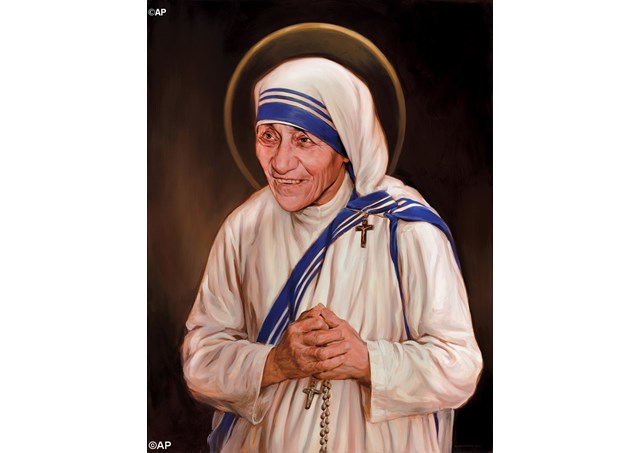 Bức họa chân dung chính thức của Mẹ Têrêsa tại lễ phong thánh